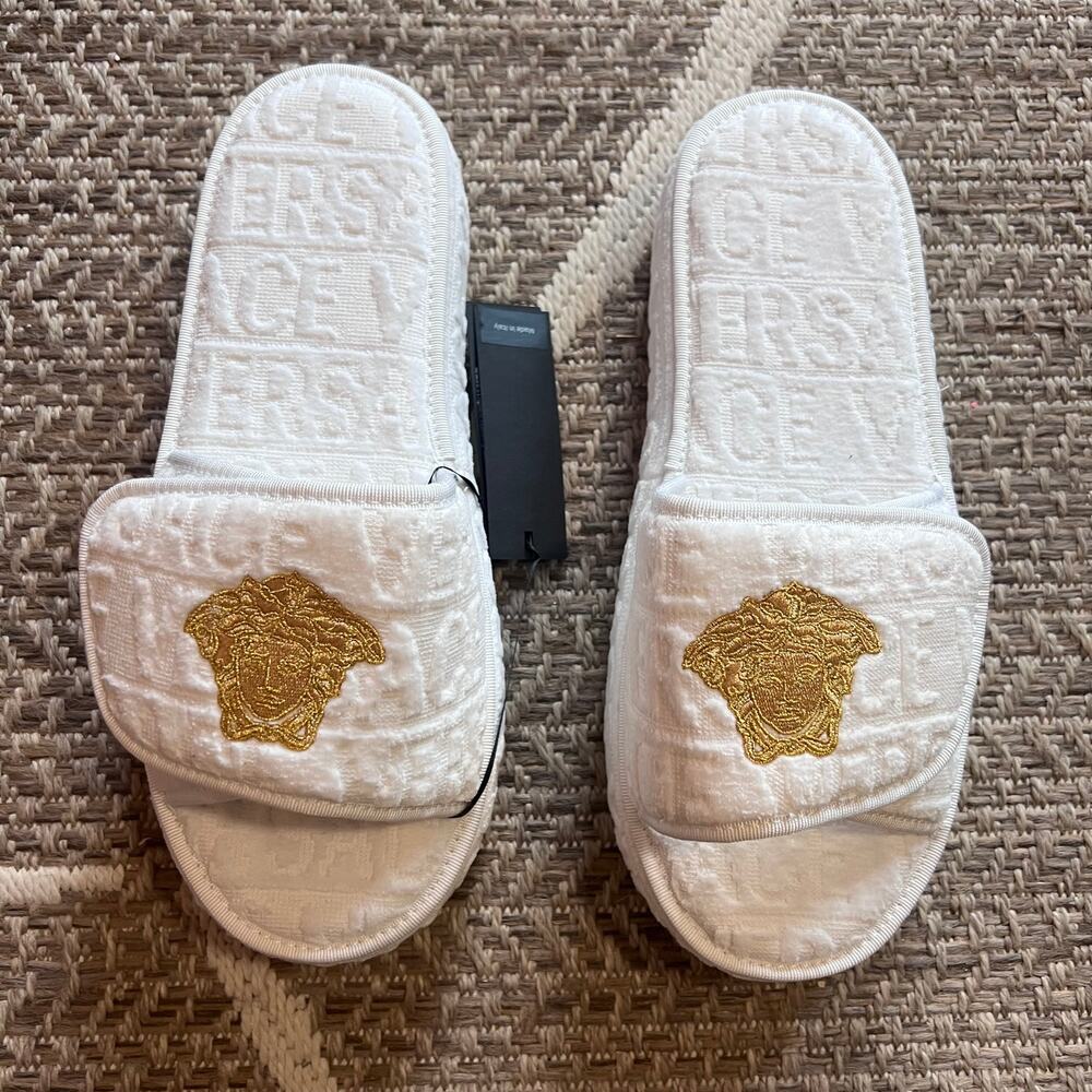 Versace Medusa Head platform slippers Sz 45